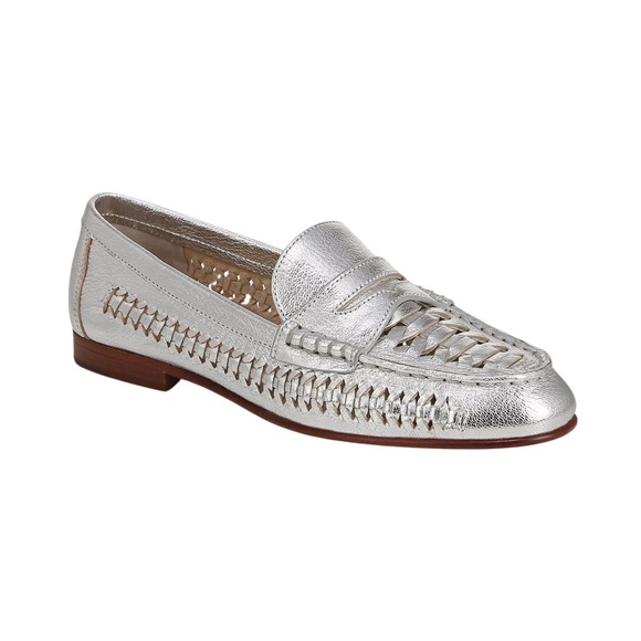 Veronica Beard Silver Penny Woven Loafer | Size 9 - Picture 3 of 7
